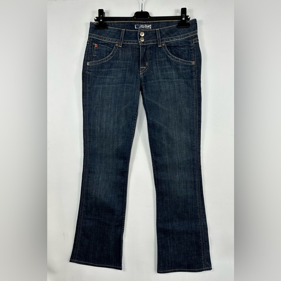 HUDSON BOOTCUT USA SIGNATURE LOW RISE FLAP POCKET JEAN IN ELM WASH Sz28 - Picture 6 of 16